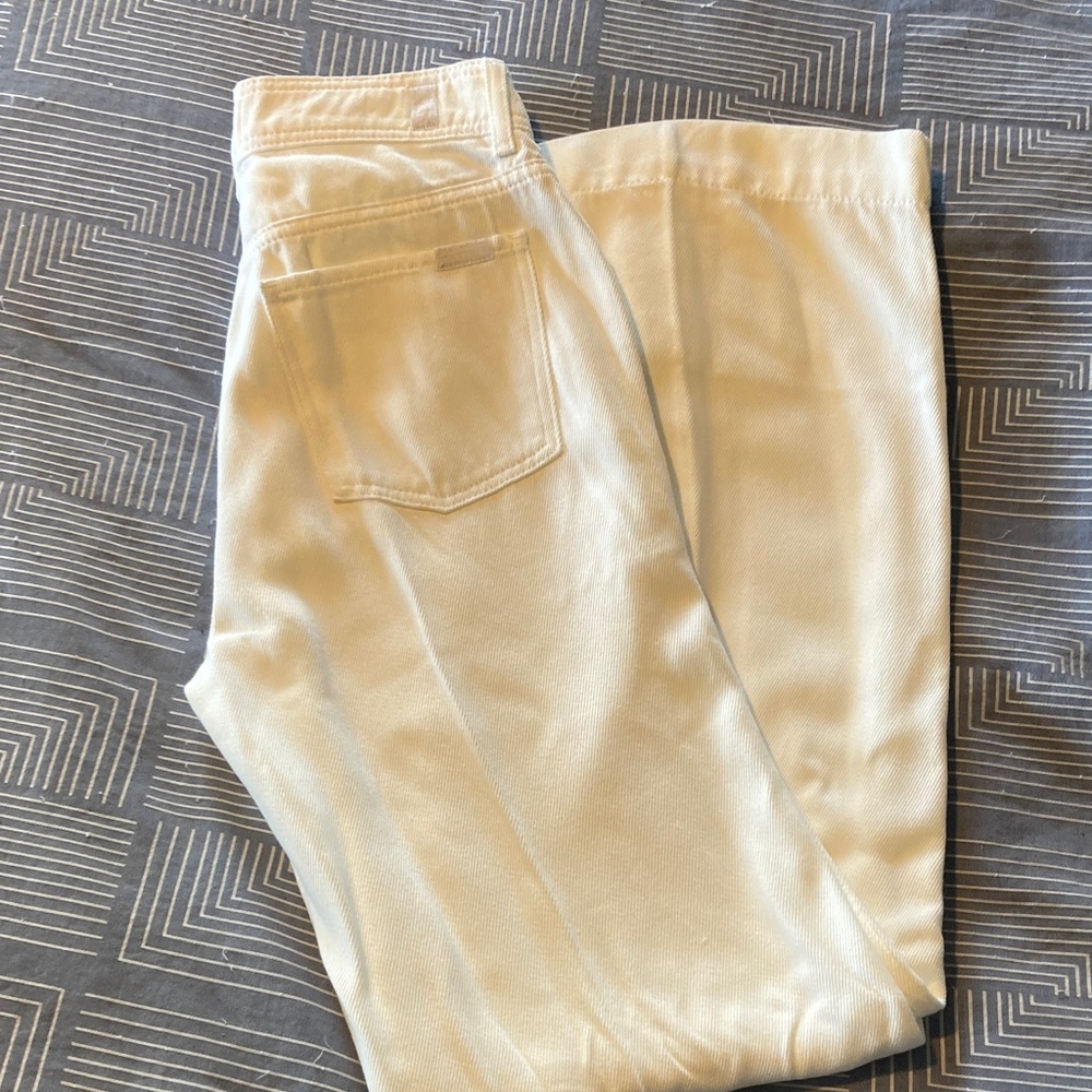 7 For All Mankind Cream Women's Trousers